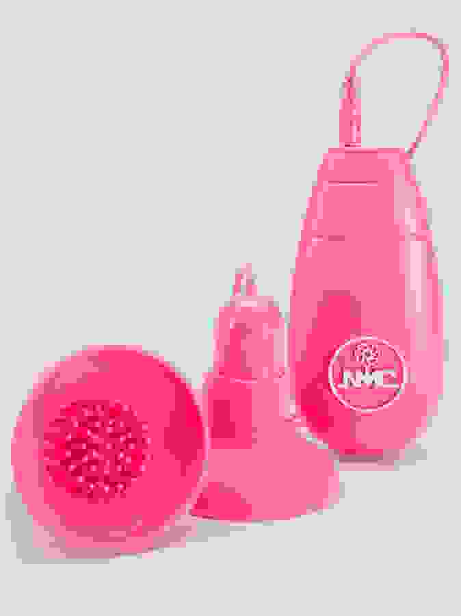 Double Double Powerful Vibrating Silicone Nipple and Clit Teasers, Pink, hi-res